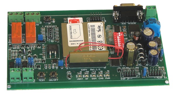 La scheda SX-PY completa di modem